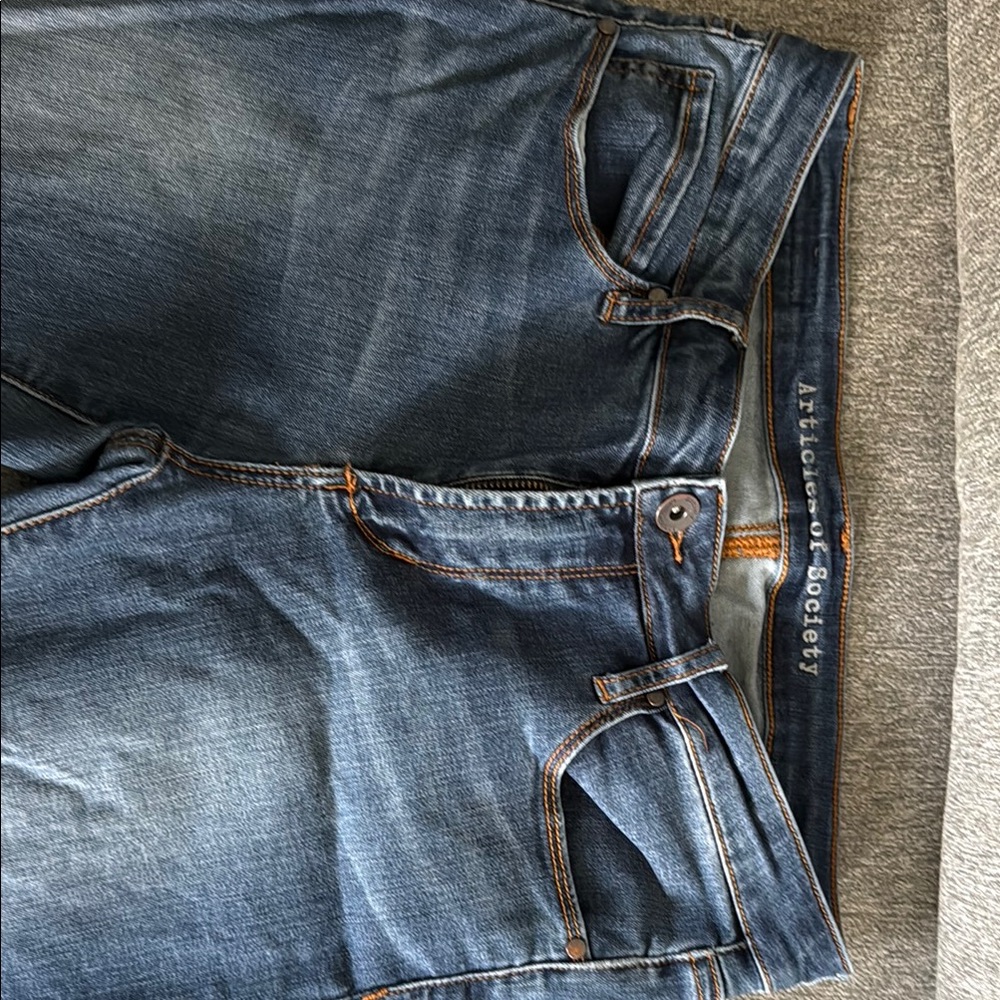 Articles Of Society Blue Cropped Denim Jeans